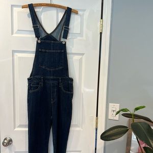 Levi’s Premium Skinny Denim Dark Blue Overalls Size 30